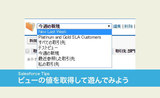 Salesforce ビューの値を取得して遊んでみよう