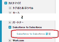 Salesforce to Salesforceを有効化