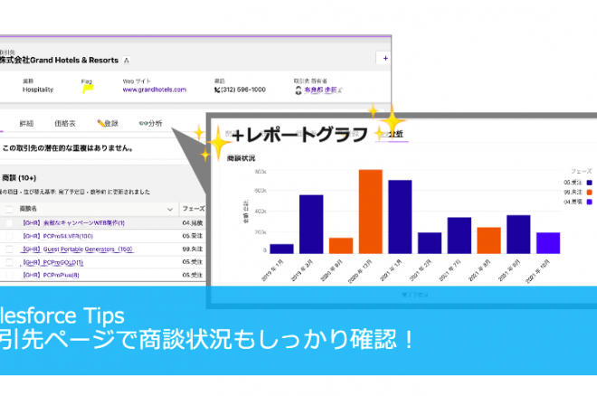 取引先ページで商談状況もしっかり確認！