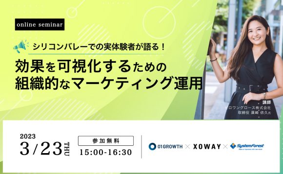 【終了しました】オンラインセミナーシリコンバレーでの実体験者が語る！効果を可視化するための組織的なマーケティング運用セミナー